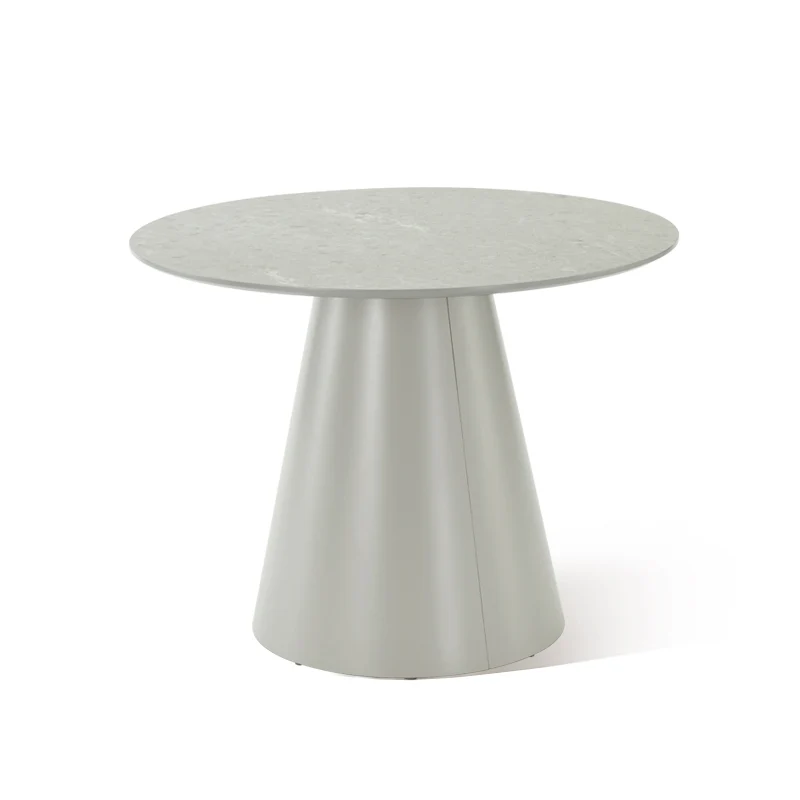 Table à Manger Ronde Elowen et 4 Chaise de Salle à Manger Karin [Ensemble de salle à manger]