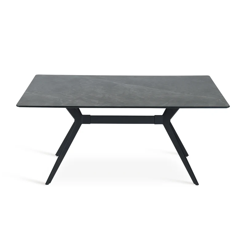 Table à manger rectangulaire Laila et 6 chaises à manger Solis [Ensemble de Salle à Manger]