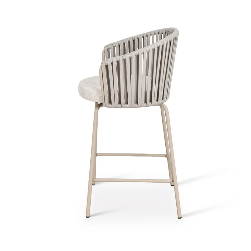 Tabouret de Bar Louisa [Lot de 2] [Tissu effet lin] [65 cm]