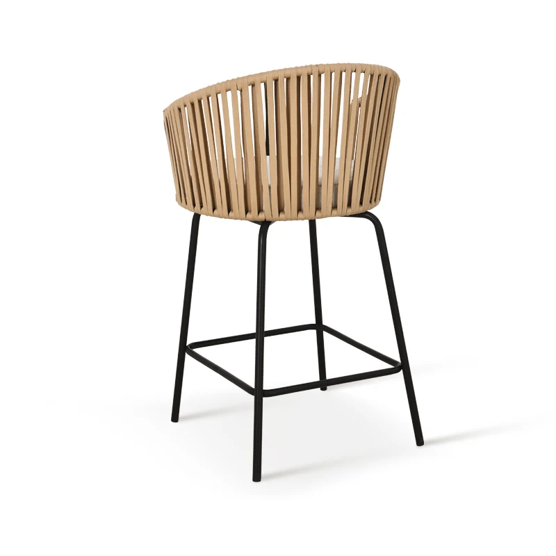 Tabouret de Bar Louisa [Lot de 2] [Tissu effet lin] [65 cm]