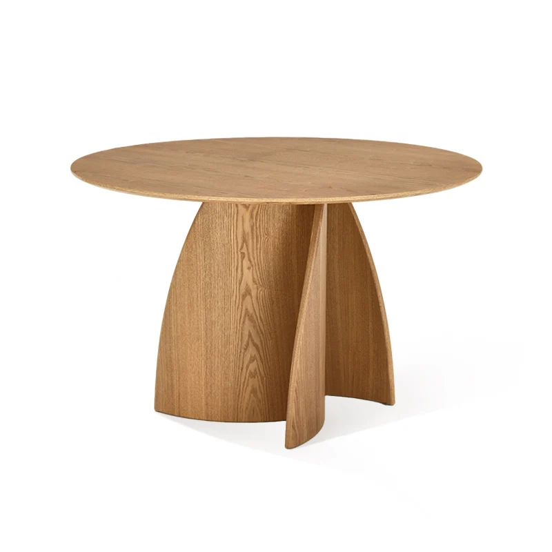 Table de Salle à Manger Ronde Gemma et 4 Chaise de Salle à Manger Aoife Sleek [Ensemble de Salle à Manger]