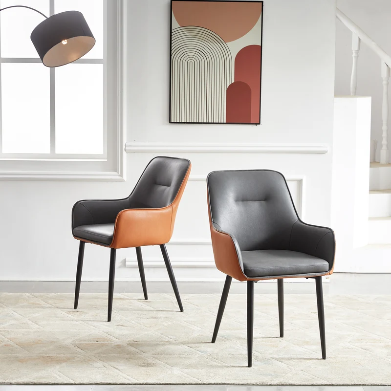 Fauteuil salle à manger Solis [Lot de 2] [Simili cuir]