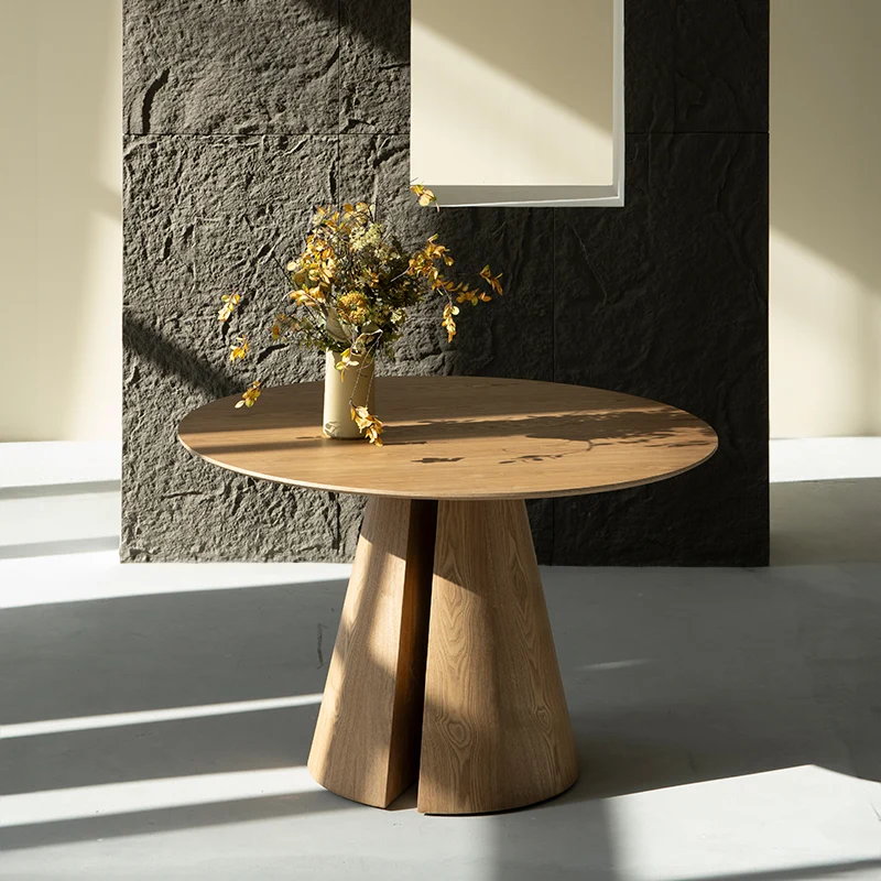 Table de salle à manger ronde Isabeau et 4 Fauteuil salle à manger Harlow [Ensemble de Salle à Manger]