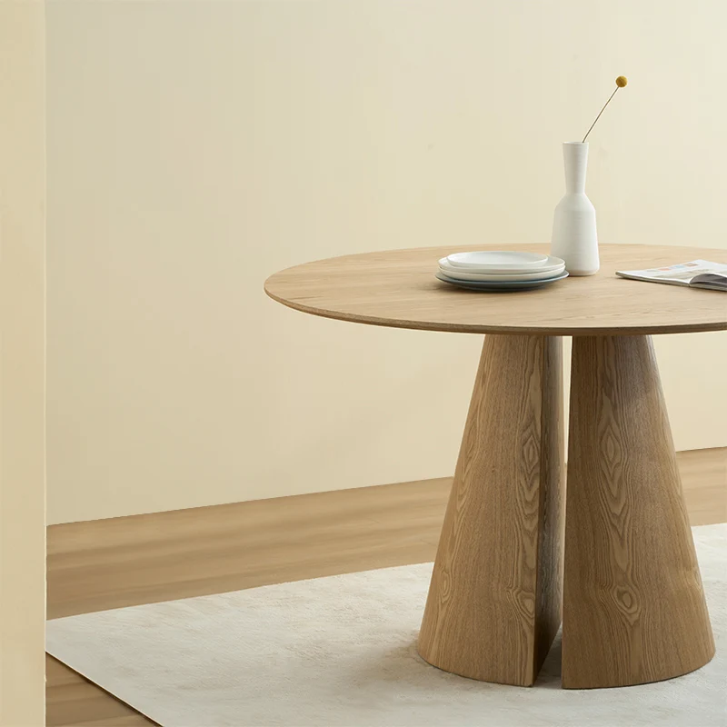 Table de salle à manger ronde Isabeau et 4 Fauteuil salle à manger Harlow [Ensemble de Salle à Manger]
