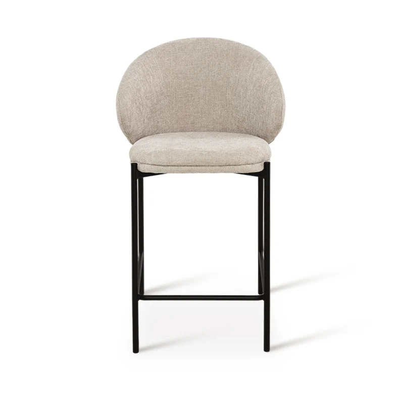 Tabourets de bar Bard [Lot de 1] [Tissu effet lin] [65 cm]
