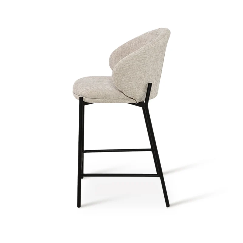 Tabourets de bar Bard [Lot de 1] [Tissu effet lin] [65 cm]