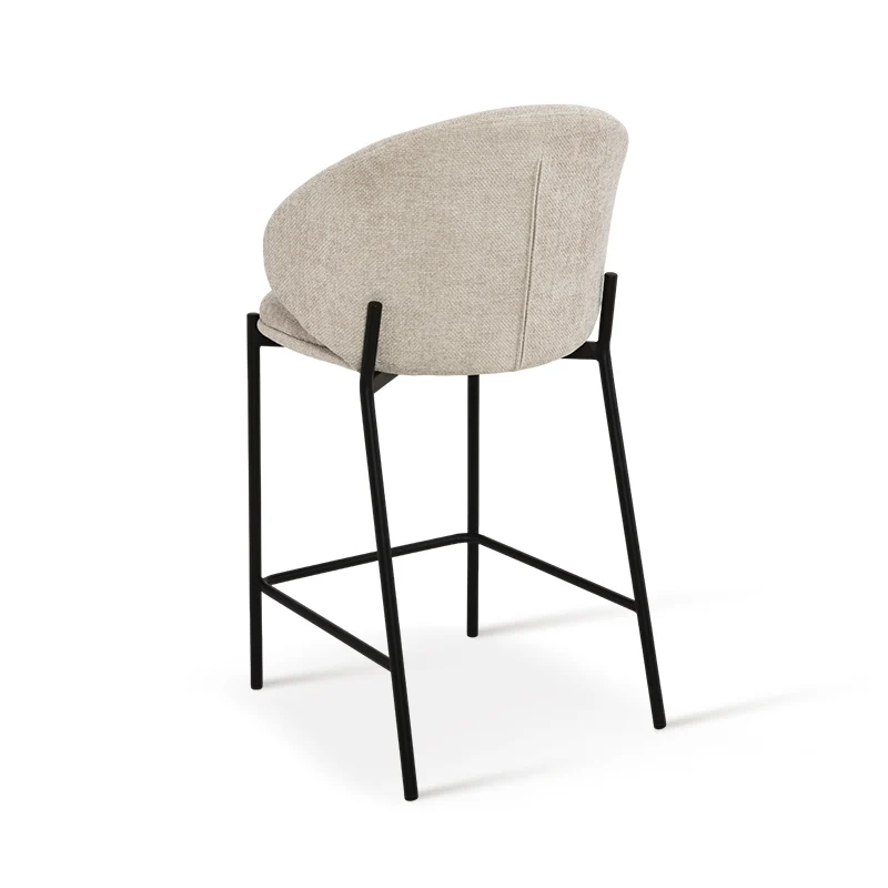 Tabourets de bar Bard [Lot de 1] [Tissu effet lin] [65 cm]