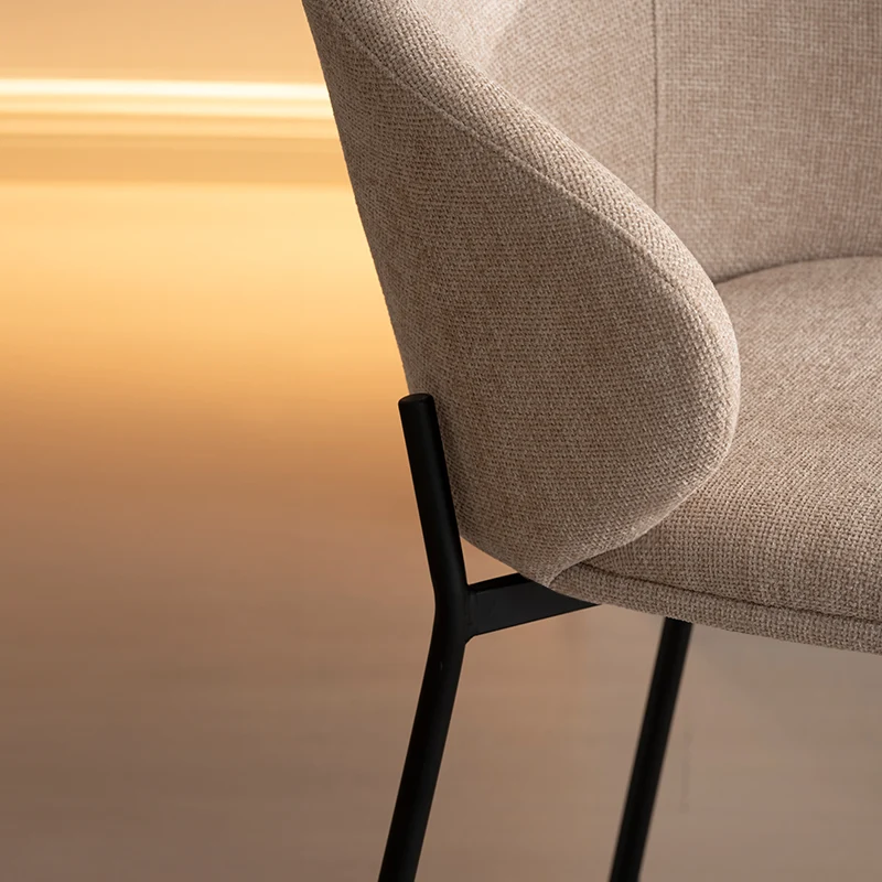 Tabourets de bar Bard [Lot de 1] [Tissu effet lin] [65 cm]