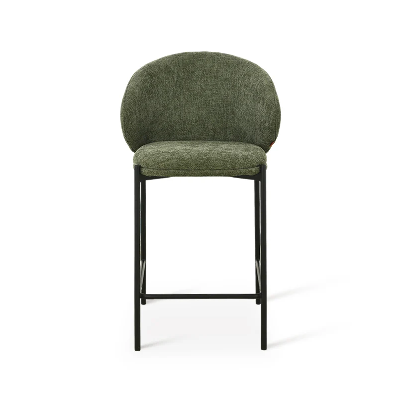 Tabourets de bar Bard [Lot de 1] [Tissu effet lin] [65 cm]