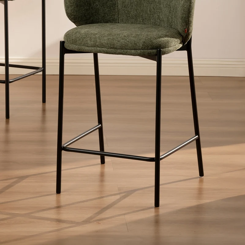 Tabourets de bar Bard [Lot de 1] [Tissu effet lin] [65 cm]