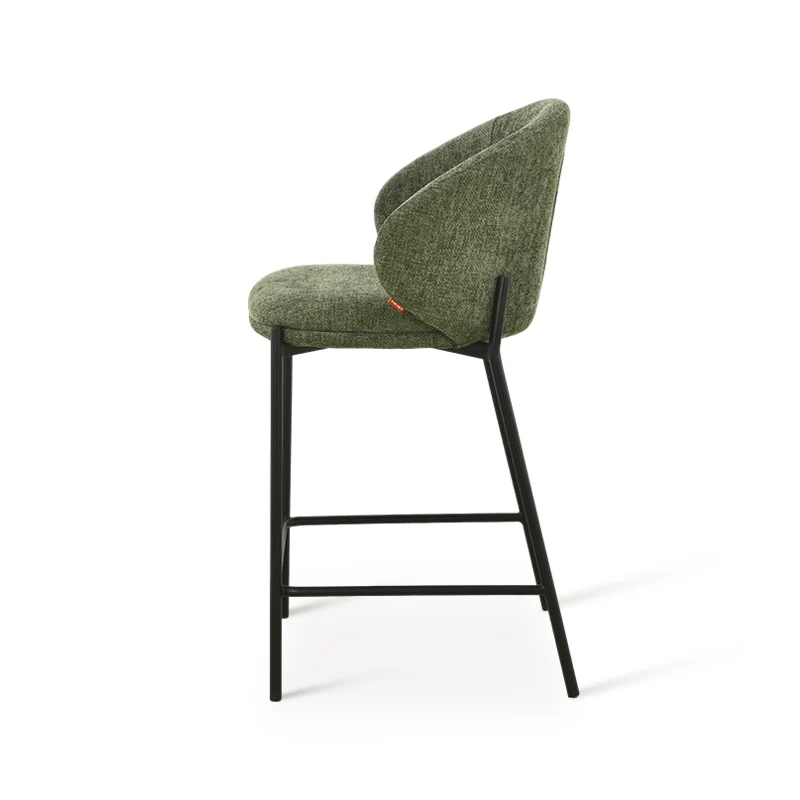 Tabourets de bar Bard [Lot de 1] [Tissu effet lin] [65 cm]