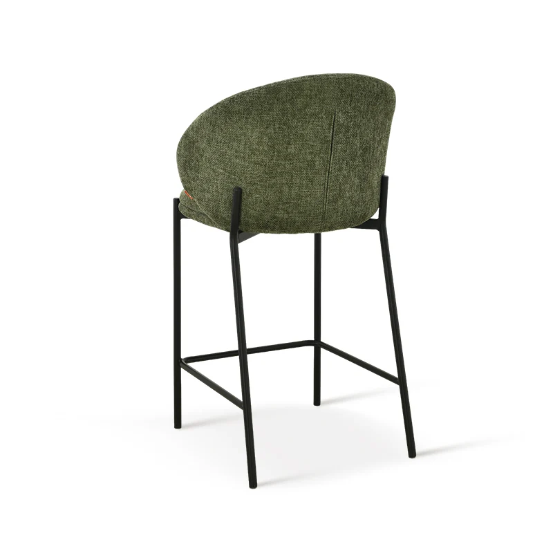 Tabourets de bar Bard [Lot de 1] [Tissu effet lin] [65 cm]