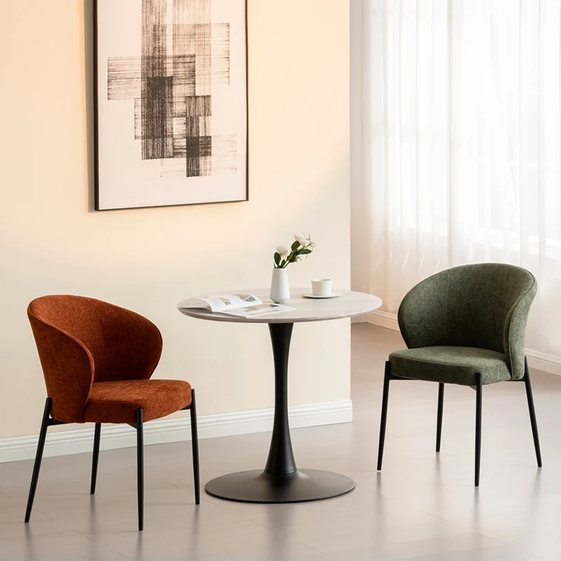 Fauteuil salle à manger Bard [Lot de 1] [Tissu effet lin]