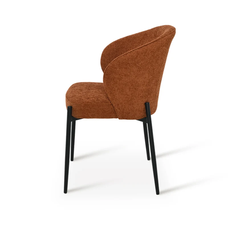 Fauteuil salle à manger Bard [Lot de 1] [Tissu effet lin]
