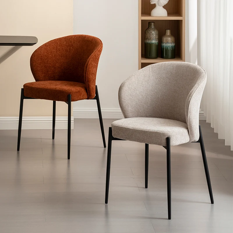 Fauteuil salle à manger Bard [Lot de 1] [Tissu effet lin]
