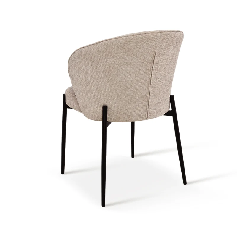 Fauteuil salle à manger Bard [Lot de 1] [Tissu effet lin]