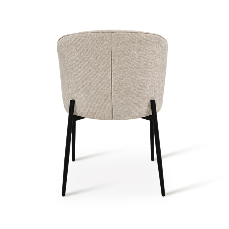 Fauteuil salle à manger Bard [Lot de 1] [Tissu effet lin]