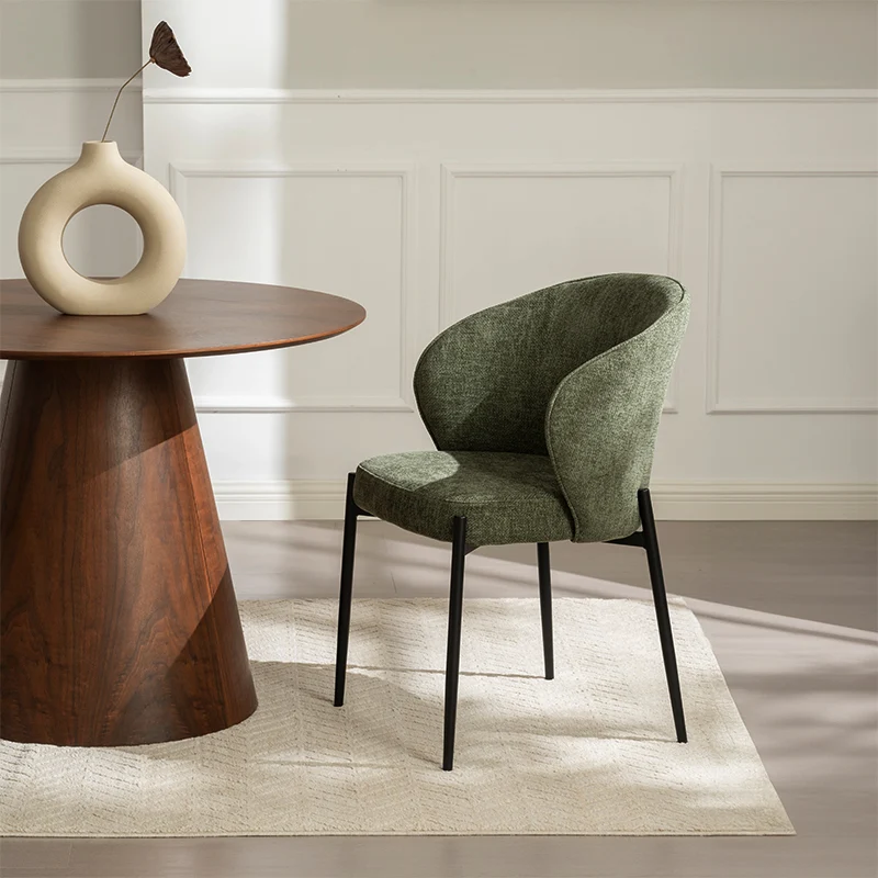 Fauteuil salle à manger Bard [Lot de 1] [Tissu effet lin]