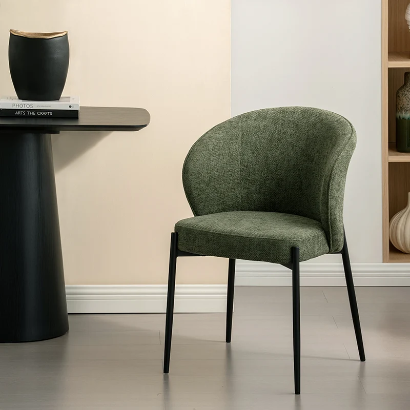 Fauteuil salle à manger Bard [Lot de 1] [Tissu effet lin]