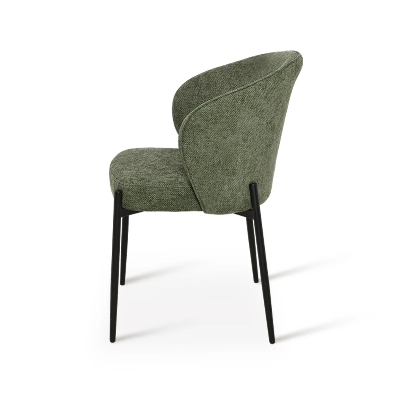 Fauteuil salle à manger Bard [Lot de 1] [Tissu effet lin]