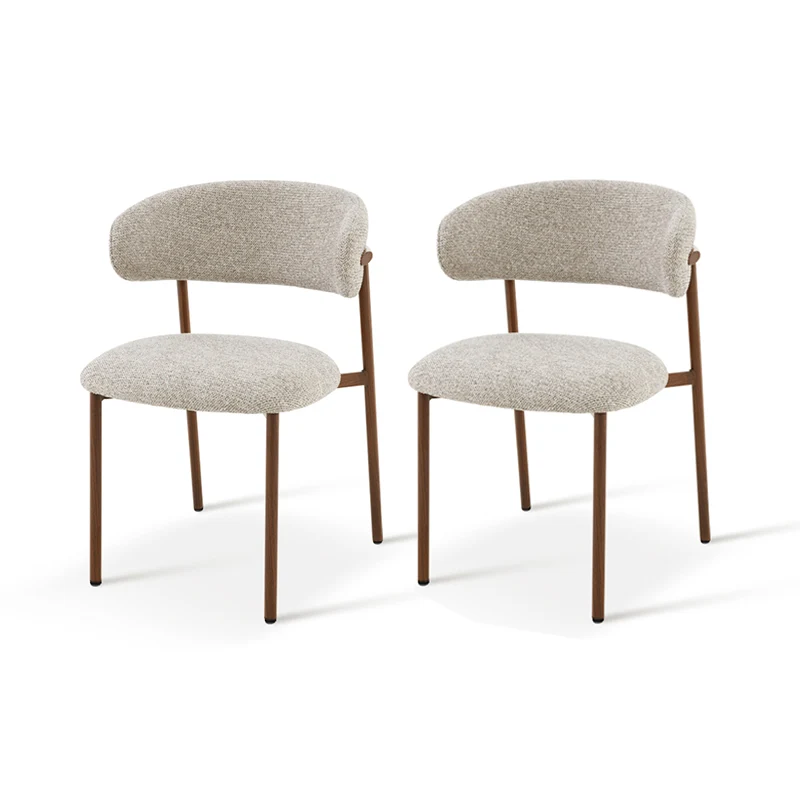 Chaise de salle à manger Zahra S [Lot de 2] [Tissu effet lin] [⌀ 2.5 cm]
