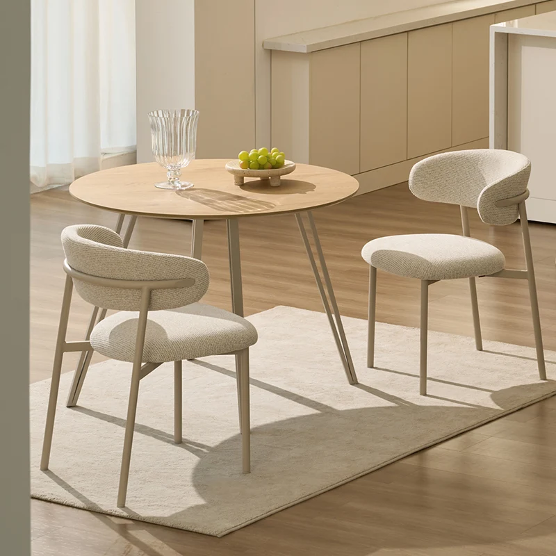 Chaise de salle à manger Zahra S [Lot de 2] [Tissu effet lin] [⌀ 2.5 cm]