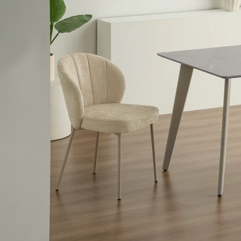 Chaise de salle à manger Seraphina [Chenille][Tissu effet lin][Lot de 2]