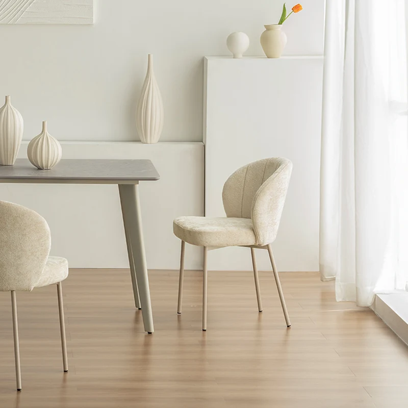 Chaise de salle à manger Seraphina [Chenille][Tissu effet lin][Lot de 2]