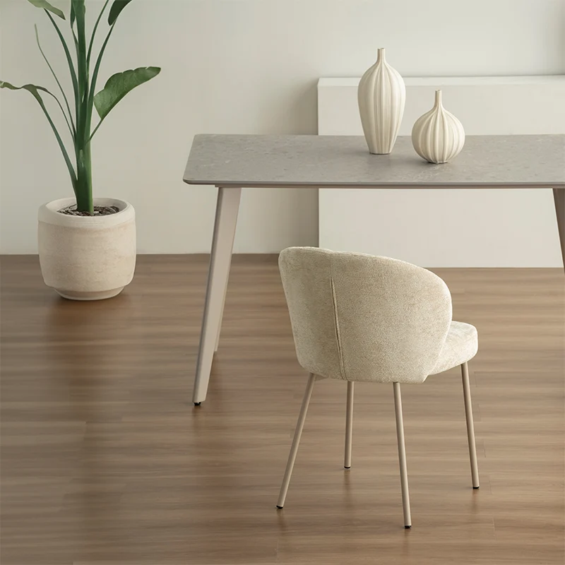 Chaise de salle à manger Seraphina [Chenille][Tissu effet lin][Lot de 2]