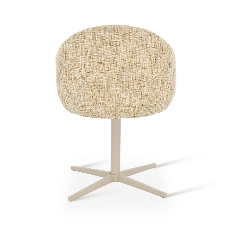 Fauteuil salle à manger pivotantes à 360° Niamh [Lot de 1] [Tissu effet lin]