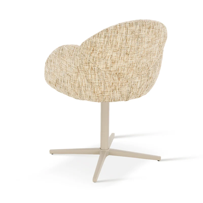Fauteuil salle à manger pivotantes à 360° Niamh [Lot de 1] [Tissu effet lin]
