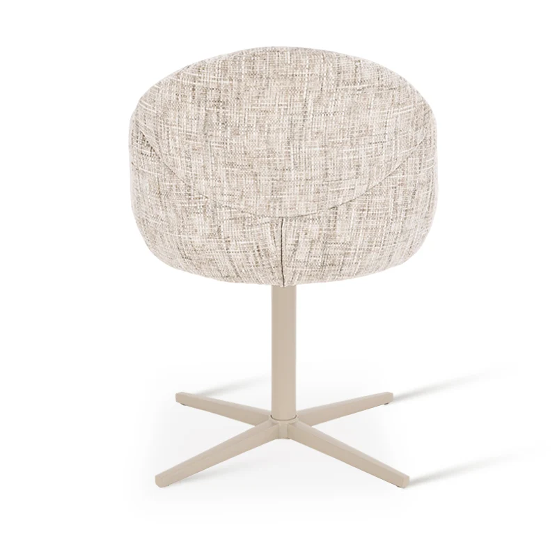 Fauteuil salle à manger pivotantes à 360° Niamh [Lot de 1] [Tissu effet lin]