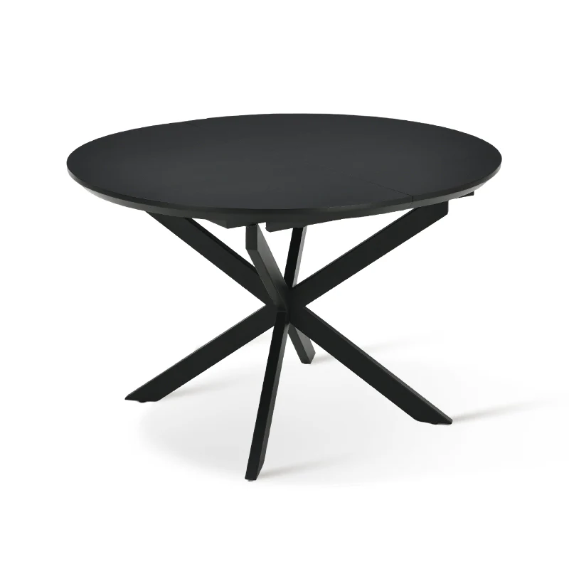 Table de salle à manger ronde extensible Beverly [120-160cm]