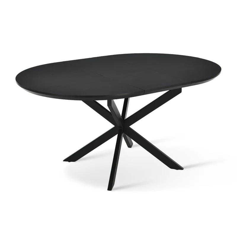 Table de salle à manger ronde extensible Beverly [120-160cm]