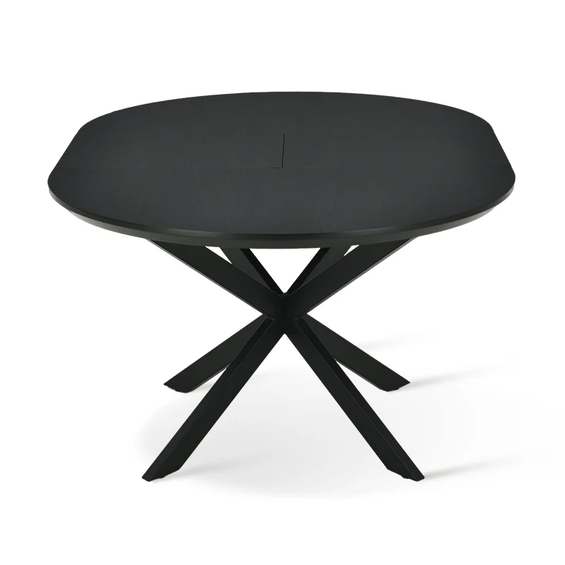 Table de salle à manger ronde extensible Beverly [120-160cm]