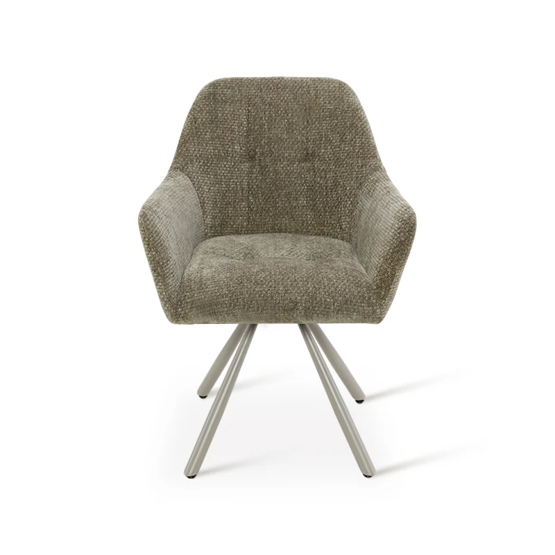 Fauteuil salle à manger pivotantes à 360° Brigid [Lot de 2] [Chenille]