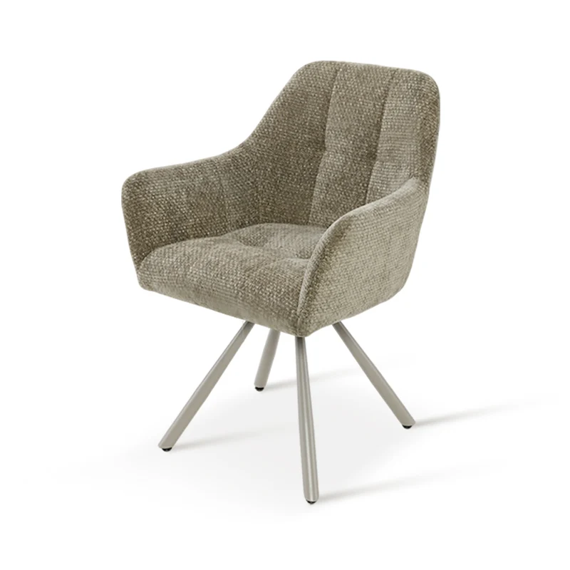 Fauteuil salle à manger pivotantes à 360° Brigid [Lot de 2] [Chenille]