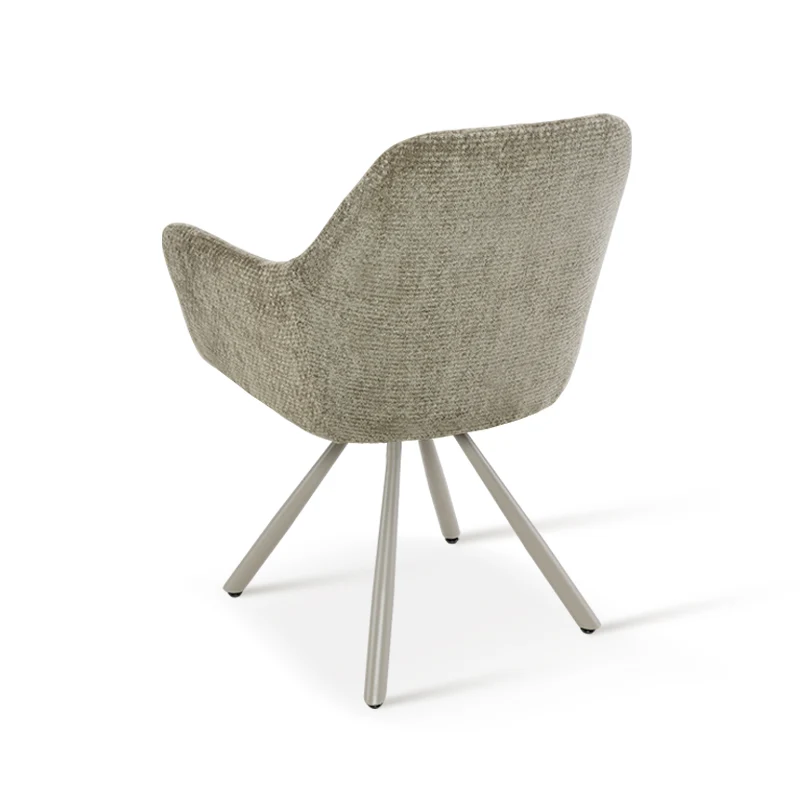 Fauteuil salle à manger pivotantes à 360° Brigid [Lot de 2] [Chenille]