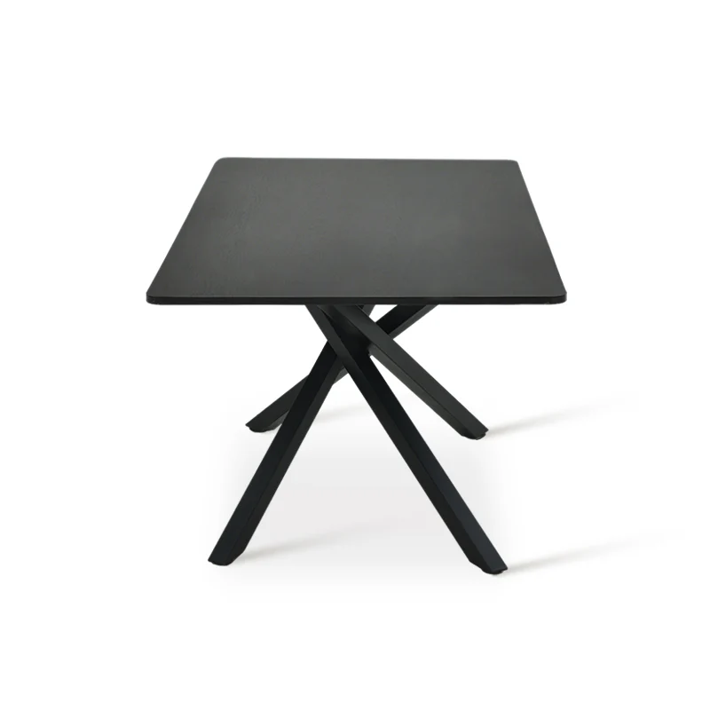 Table de salle à manger rectangulaire Thalia [Bois noir ou noyer] [180 cm]