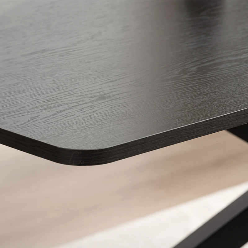 Table de salle à manger rectangulaire Thalia [Bois noir ou noyer] [180 cm]