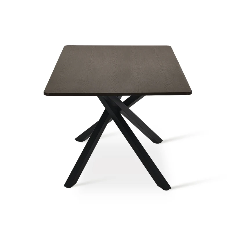 Table de salle à manger rectangulaire Thalia [Bois noir ou noyer] [180 cm]
