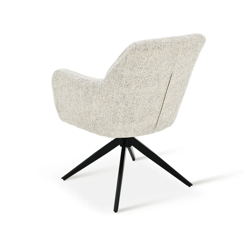 Fauteuil salle à manger pivotantes à 360° Sona [Beige][Lot de 1] [Tissu effet lin]