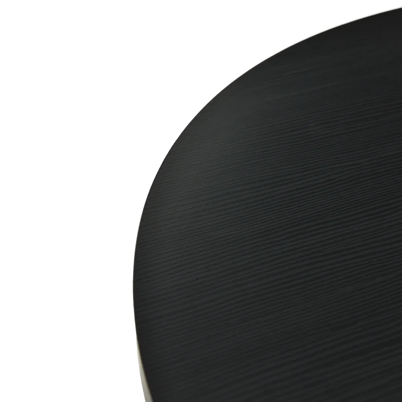 Table basse ronde Veronica S [Bois & Noir] [80 cm]