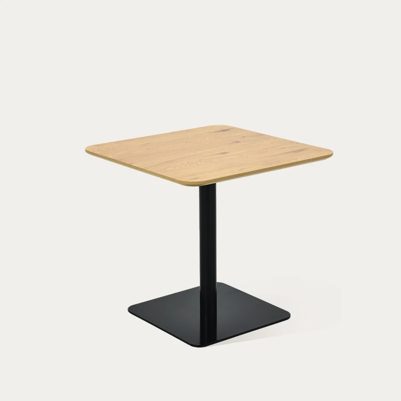 Table de salle à manger carrée Amara [Motif bois] [80 cm]