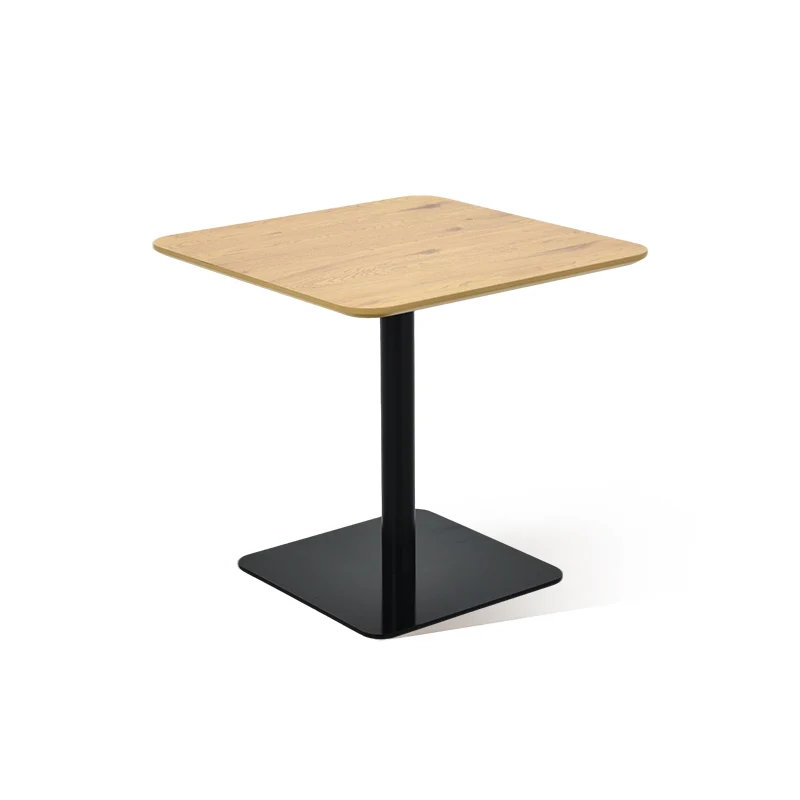 Table de salle à manger carrée Amara [Motif bois] [80 cm]