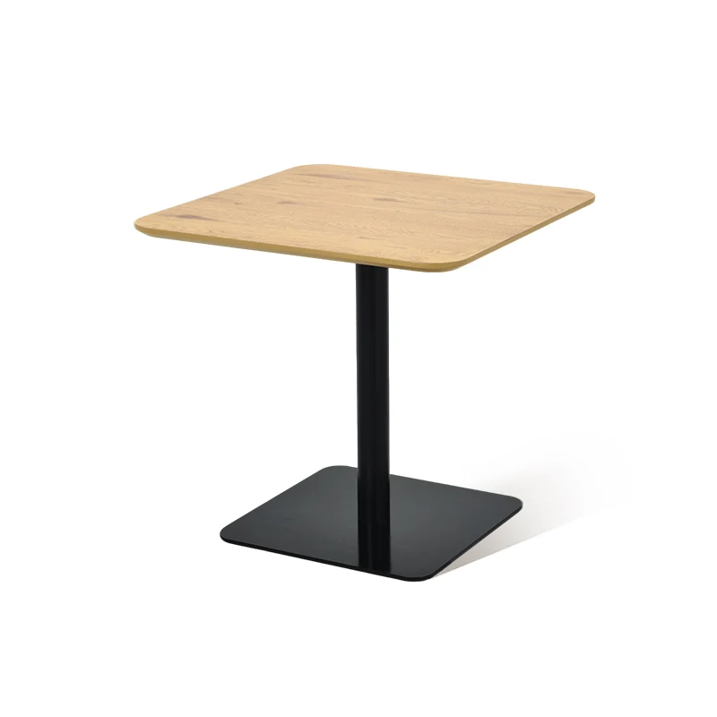 Table de salle à manger carrée Amara [Motif bois] [80 cm]