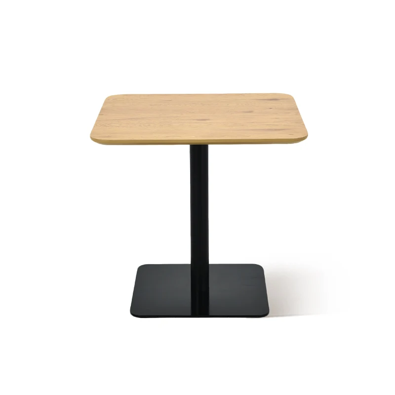 Table de salle à manger carrée Amara [Motif bois] [80 cm]