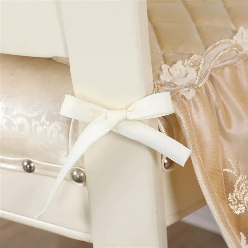 Galette de Chaise Beige dentelle