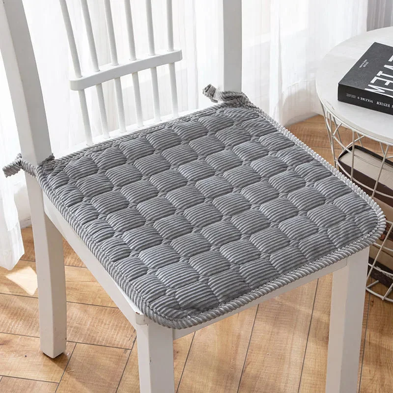 Galette de Chaise Grise matelassée