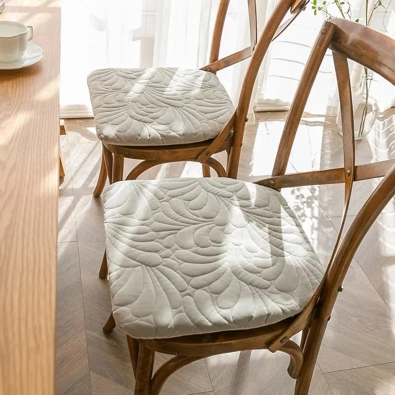 Galette de Chaise Grise claire en Forme de U